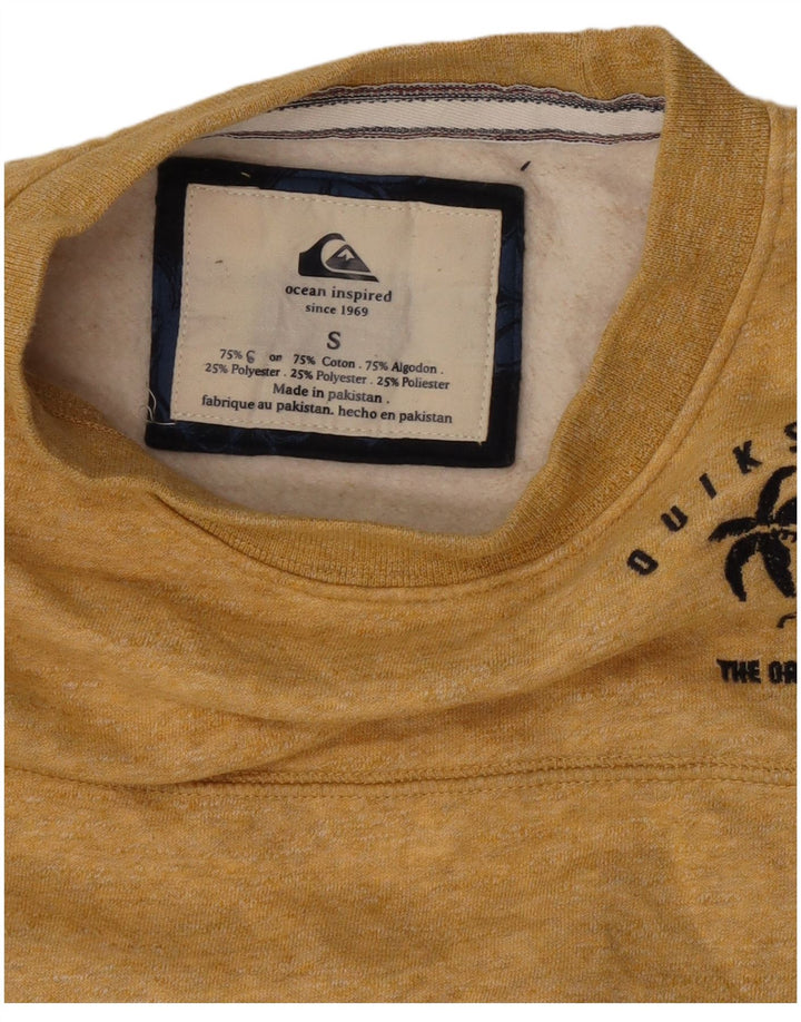 Quiksilver moletom masculino jumper pequeno algodão amarelo