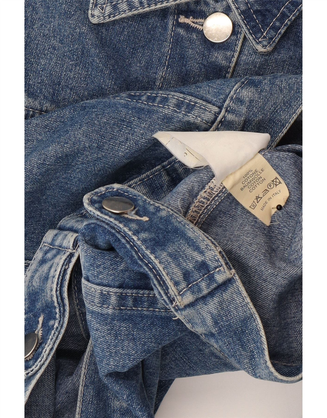 Jaqueta jeans feminina Gaudi UK 10 algodão azul pequeno