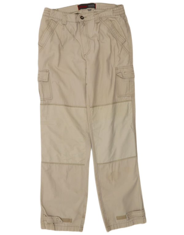 Calça corta-vento Slam Mens Straight Cargo IT 46 Pequeno W32 L33 Bege
