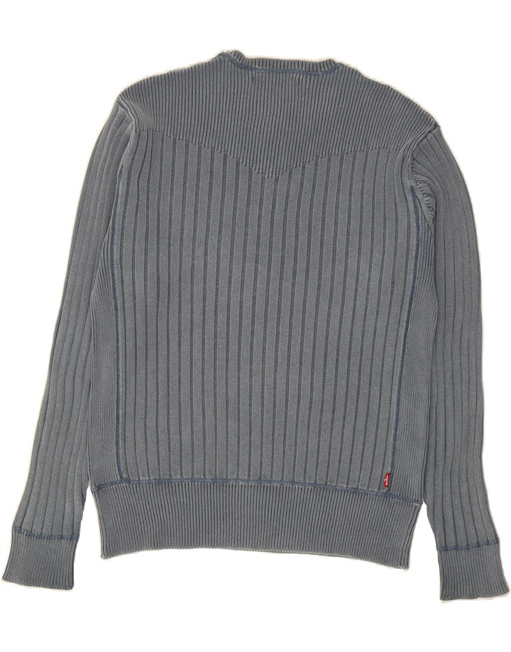 LEVI'S Womens Boat Neck Jumper Sweater UK 18 XL Navy Blue Cotton Vintage Levi's and Second-Hand Levi's from Messina Hembry 