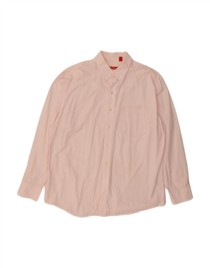 Camisa masculina IZOD grande algodão rosa