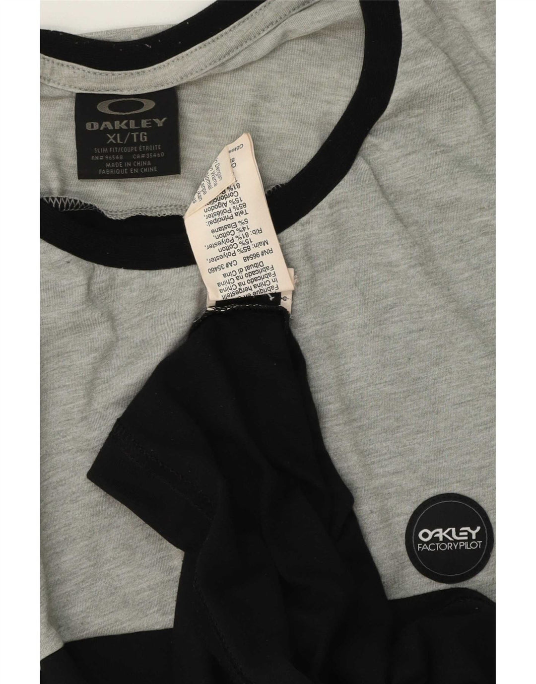 Camiseta masculina Oakley Top XL preto colorblock poliéster