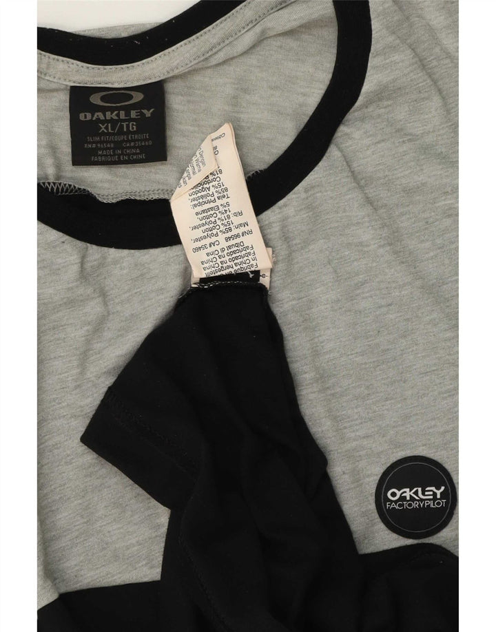 Camiseta masculina Oakley Top XL preto colorblock poliéster