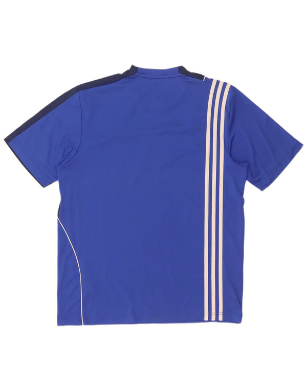 Camiseta Adidas Masculina Climalite Graphic Top UK 40/42 Azul Médio Colourblock