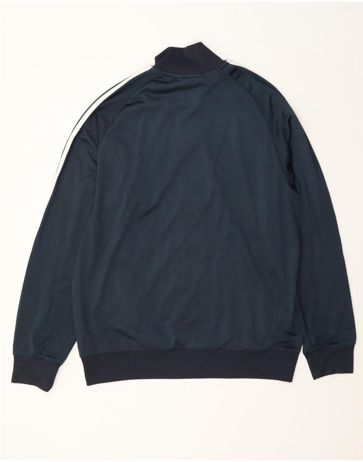 Adidas Mens Tracksuit Top Jacket Médio Azul Marinho Poliéster