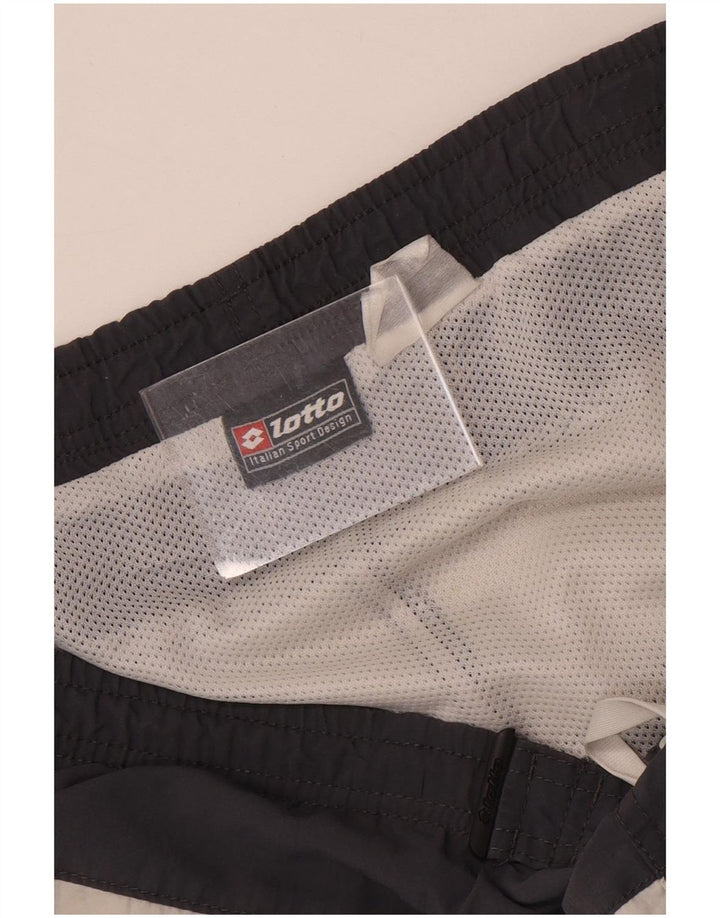 Shorts de natação masculino Lotto grande bloco cinza
