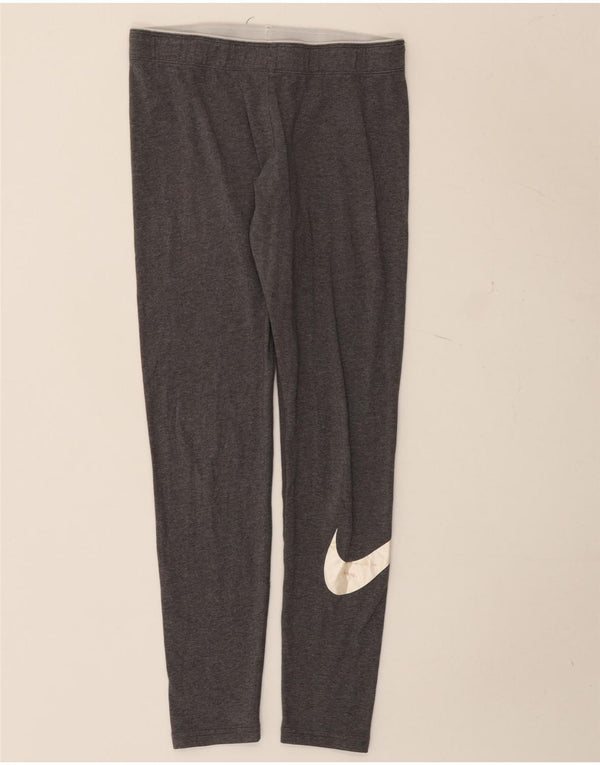 Leggings Nike Femininas Graphic UK 12 Algodão Flecked Cinza Médio