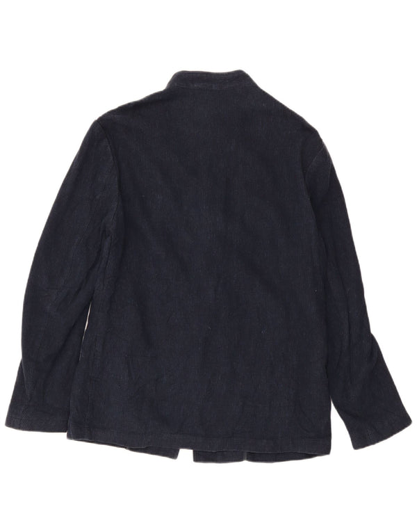 ZARA Mens Duffle Jacket UK 38 Linho Azul Marinho Médio