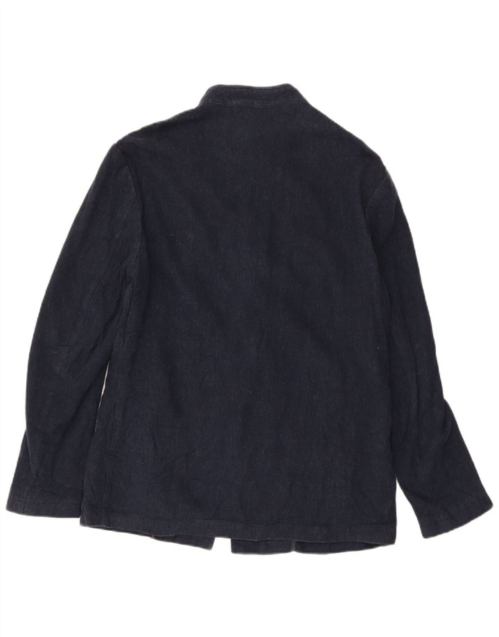 ZARA Mens Duffle Jacket UK 38 Linho Azul Marinho Médio