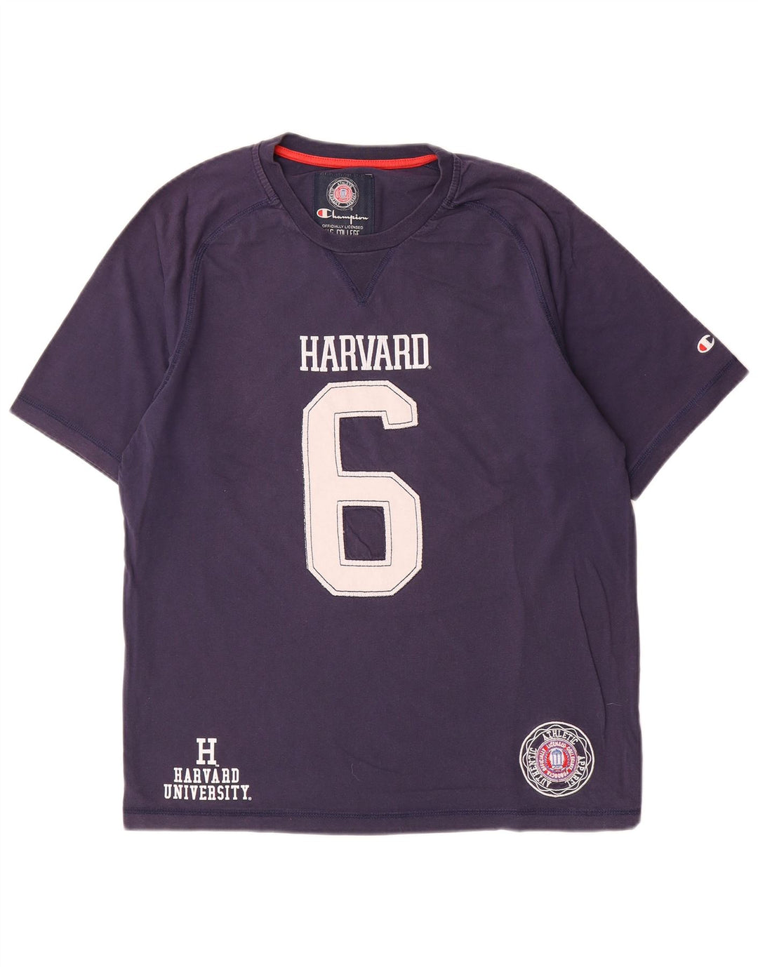 Camiseta masculina Champion Harvard Graphic Top médio azul marinho