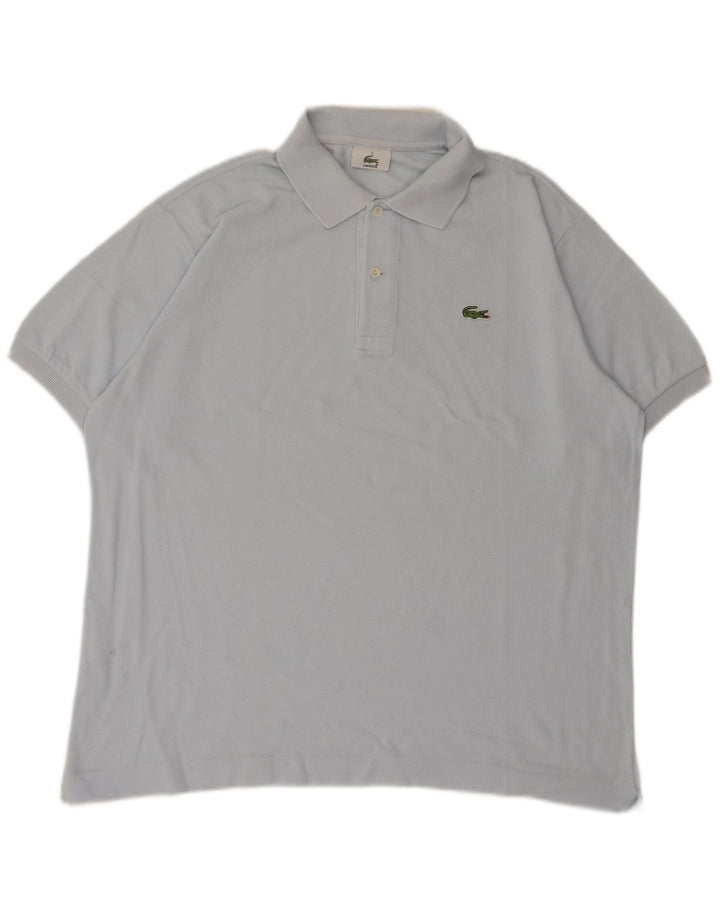 Camisa polo masculina Lacoste tamanho 5 grande algodão azul