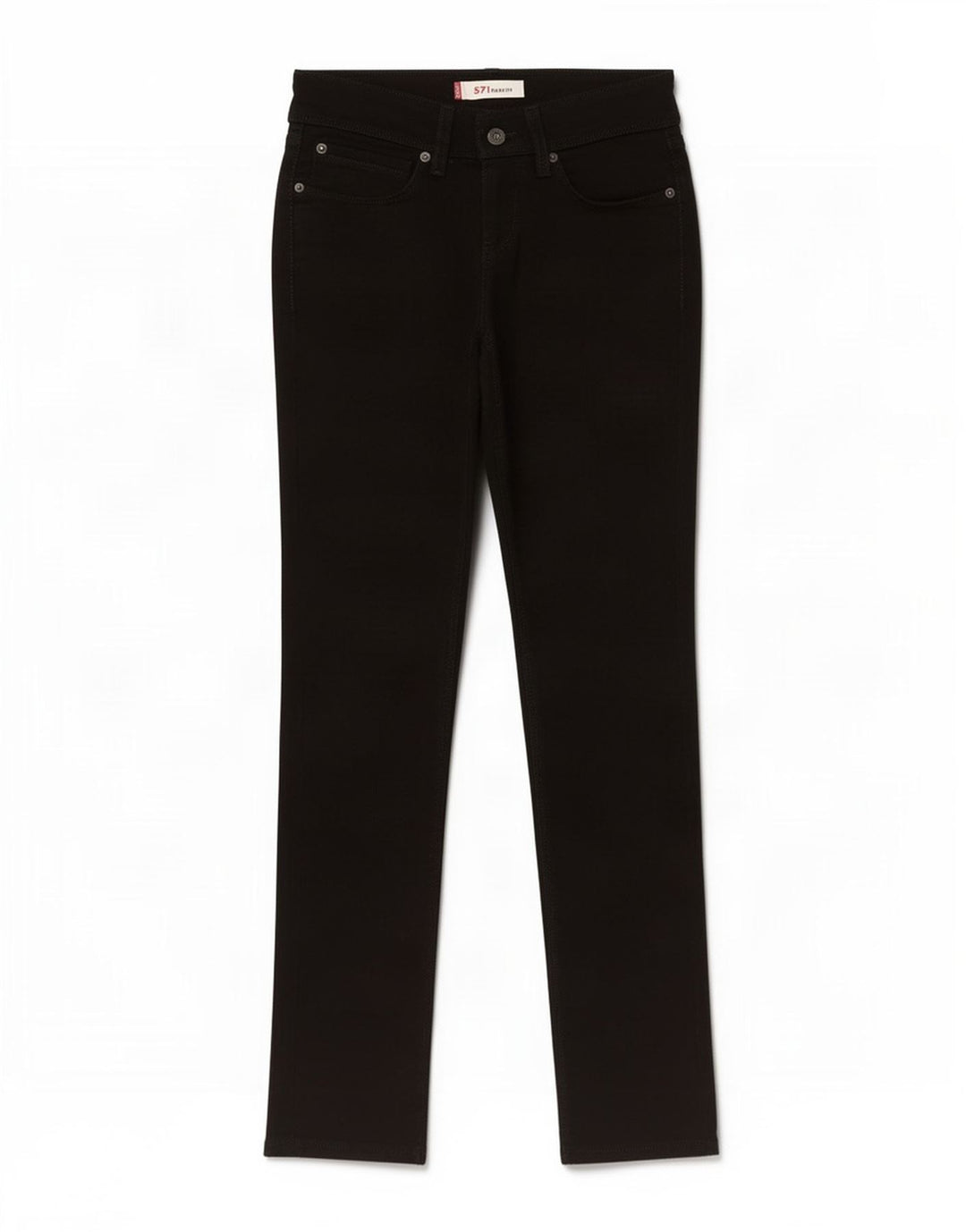 Calça jeans feminina Levi's 571 Slim W27 L29 algodão preto