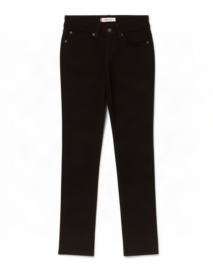 Calça jeans feminina Levi's 571 Slim W27 L29 algodão preto