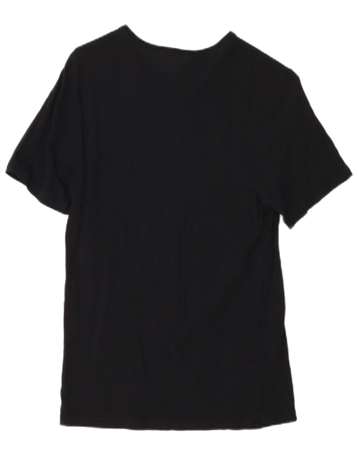 Hugo Boss Mens T-Shirt Top Pequeno Algodão Preto