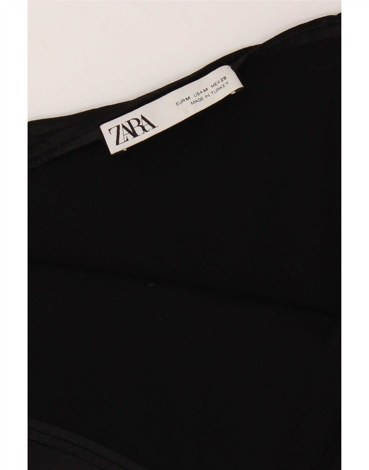 Saia feminina Zara A-Line médio W28 viscose preta