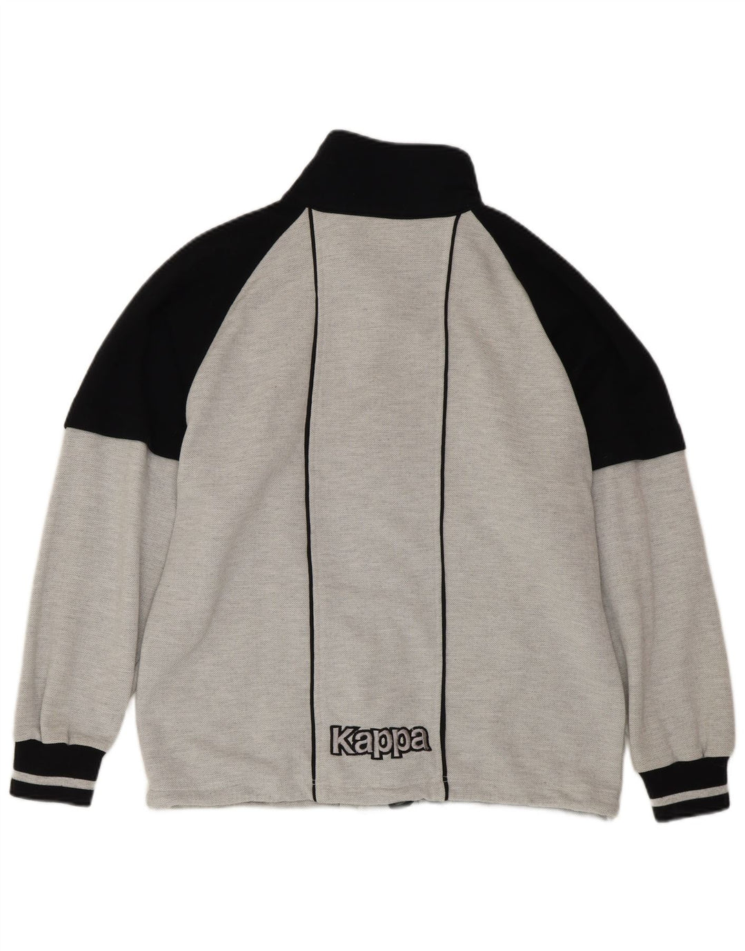 Jaqueta masculina KAPPA Graphic Loose Fit Varsity pequeno bloco cinza