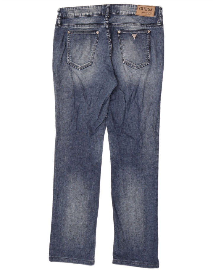 Guess Feminino Nicole Straight Jeans W30 L30 Azul Marinho