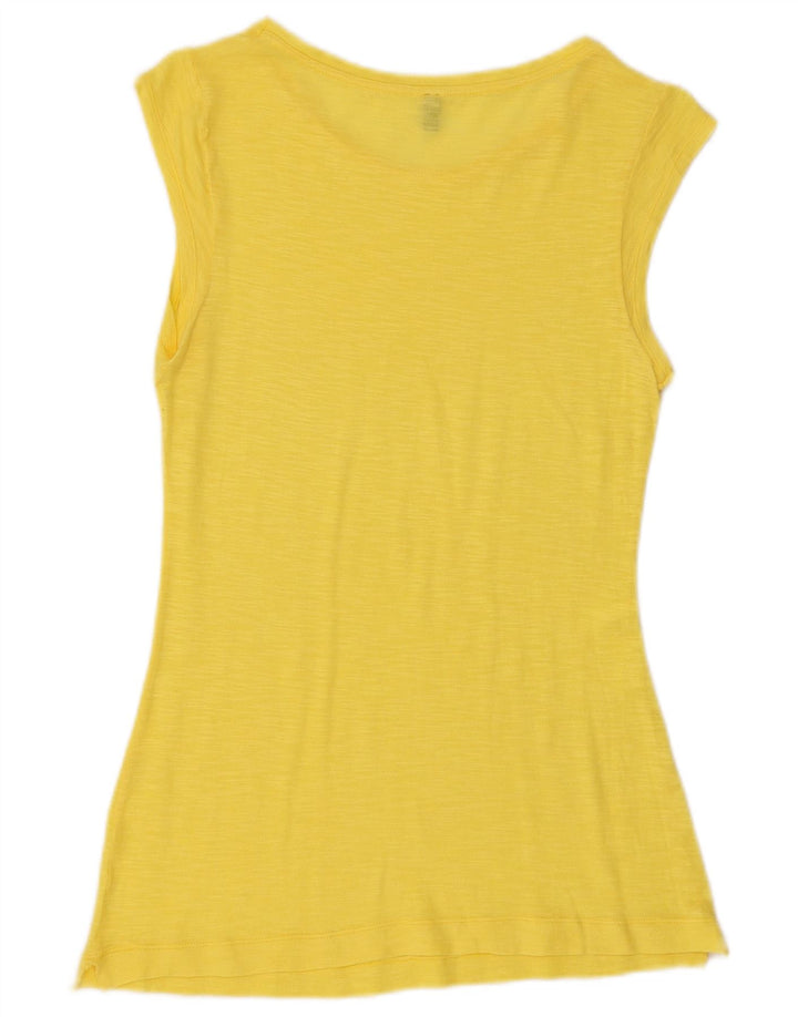 Colete feminino Benetton UK 8 pequeno amarelo