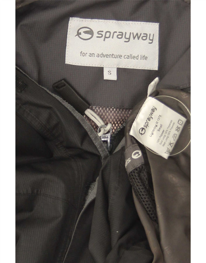 Jaqueta corta-vento masculina Sprayway poliéster preto pequeno Reino Unido 36 Colourblock