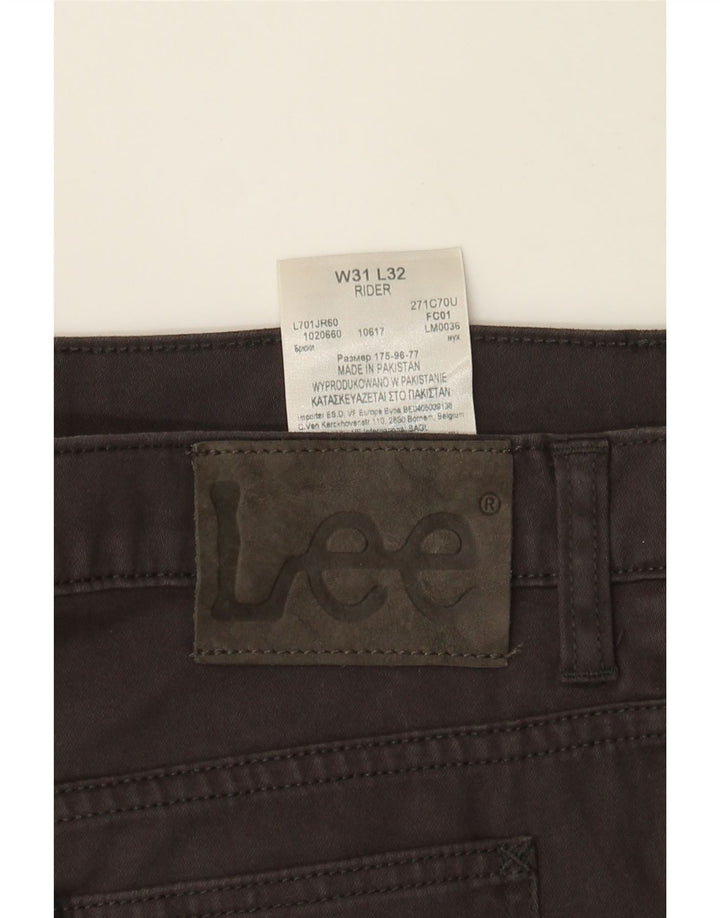 LEE Mens Rider Straight Casual Trousers W31 L27 Grey Cotton Vintage Lee and Second-Hand Lee from Messina Hembry 