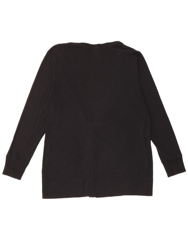 Suéter cardigã feminino Marks & Spencer UK 18 XL algodão preto