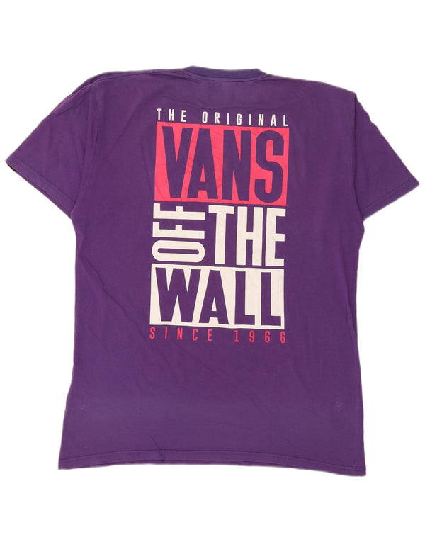 Camiseta Vans Masculina Classic Fit Graphic Top Grande Algodão Roxo