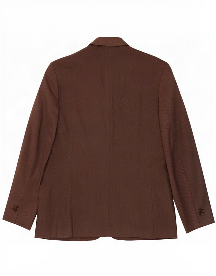 Jaqueta blazer feminina Marks & Spencer com 1 botão Reino Unido 20 2XL marrom poliéster