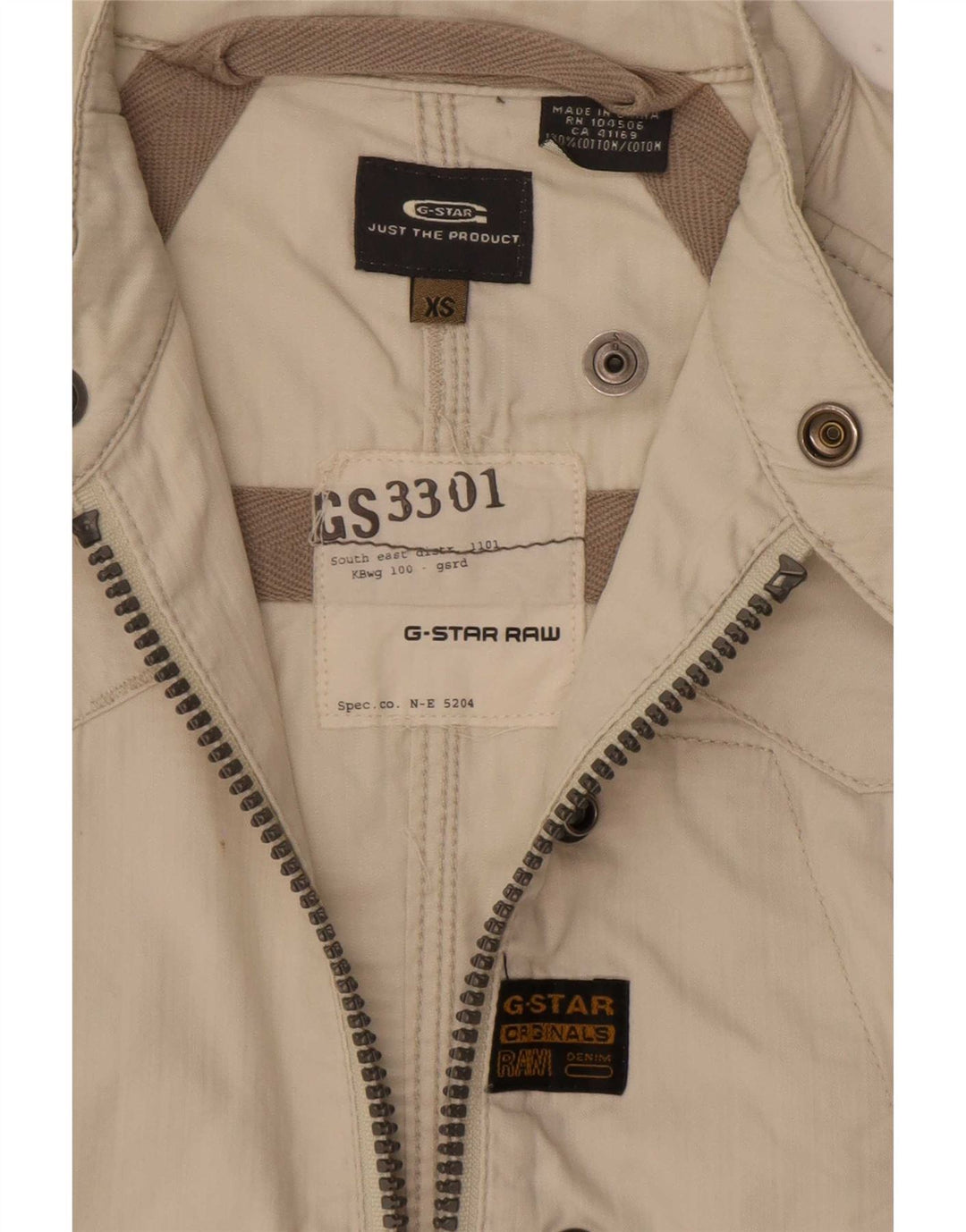 Jaqueta utilitária feminina G-Star UK 6 XS algodão bege