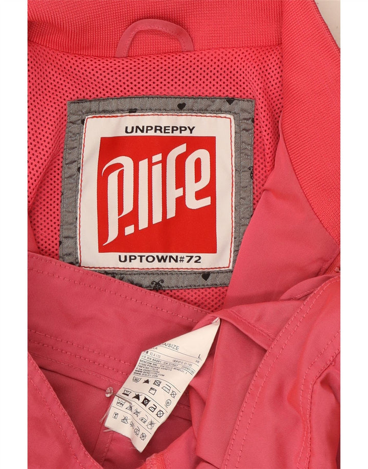 Jaqueta bomber feminina Playlife Reino Unido 16 grande poliamida rosa