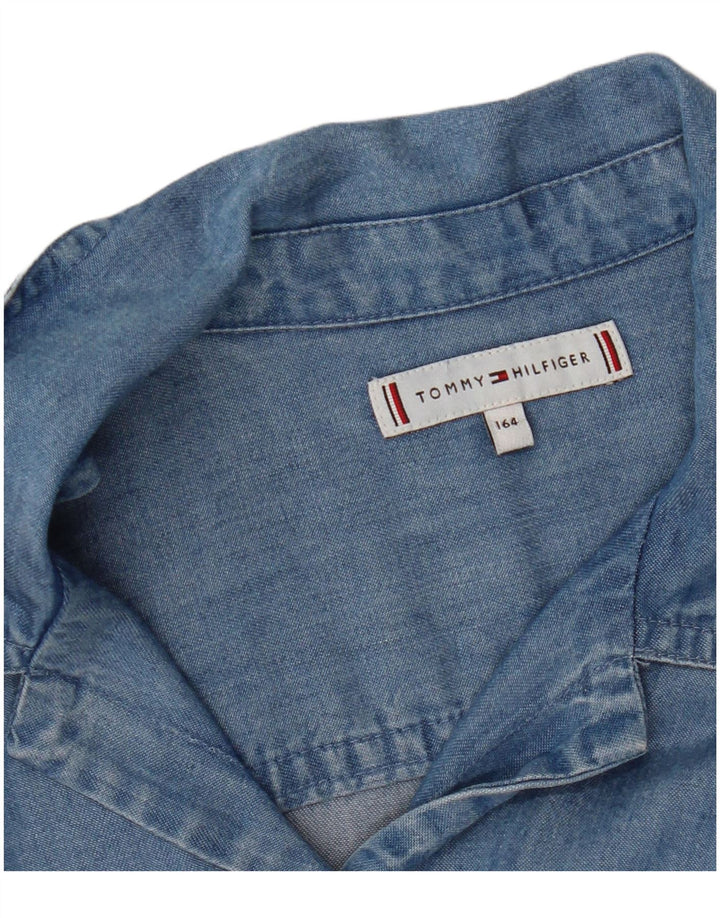 TOMMY HILFIGER Macacão jeans sem mangas para meninas 14-15 anos azul