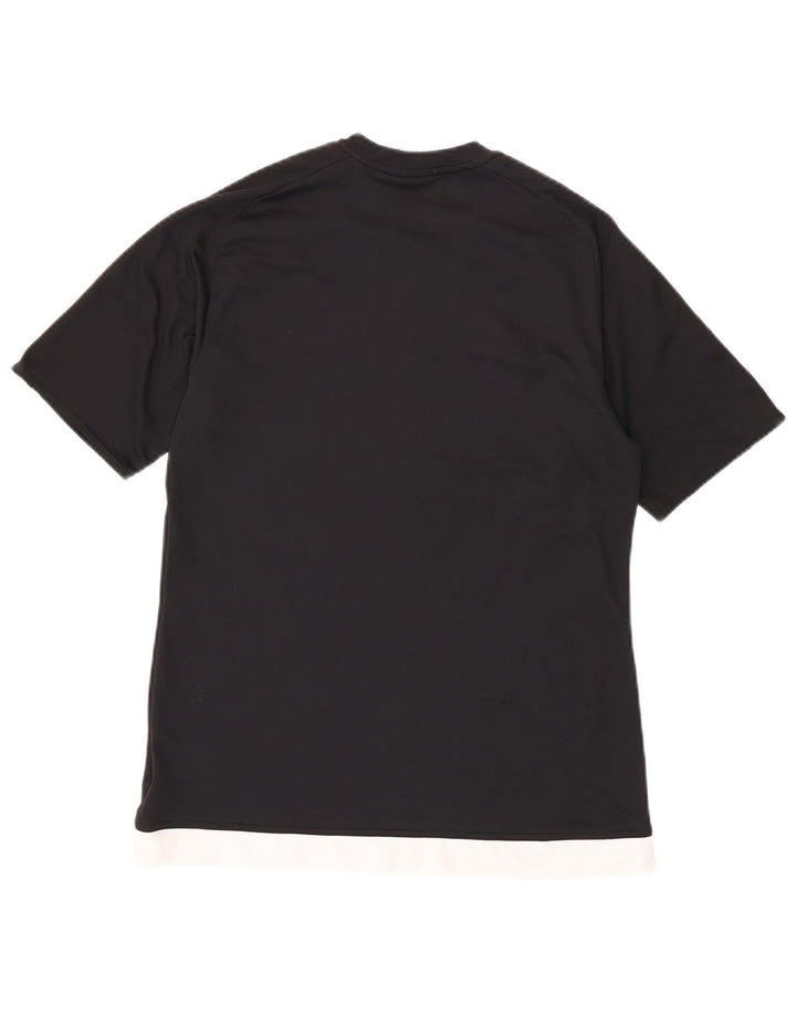 Camiseta Adidas Masculina Climalite Top Médio Preto Colourblock Poliéster