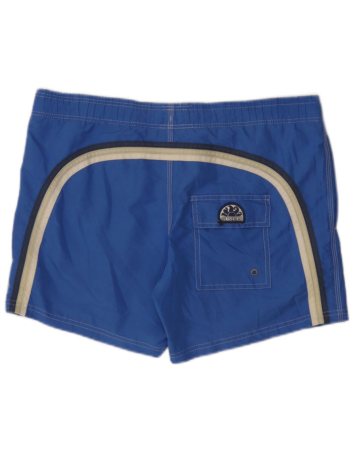 Shorts de natação masculino Sundek grande bloco colorido azul