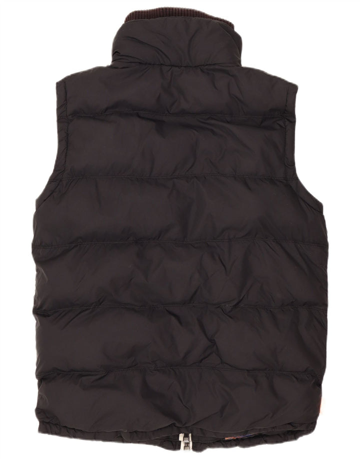 Colete acolchoado superdimensionado masculino Superdry UK 10 pequeno nylon preto