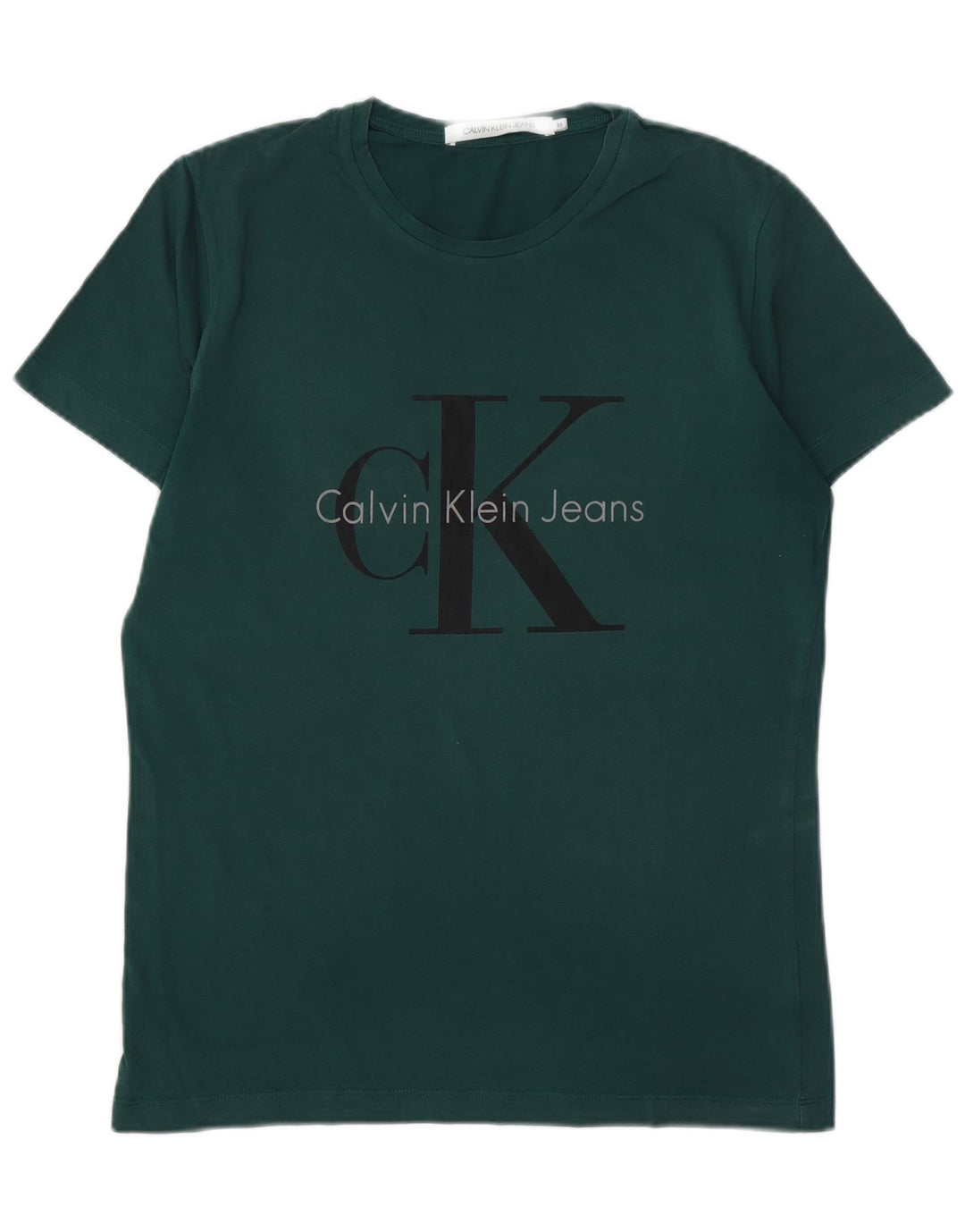 Camiseta masculina CALVIN KLEIN JEANS com estampa gráfica verde médio