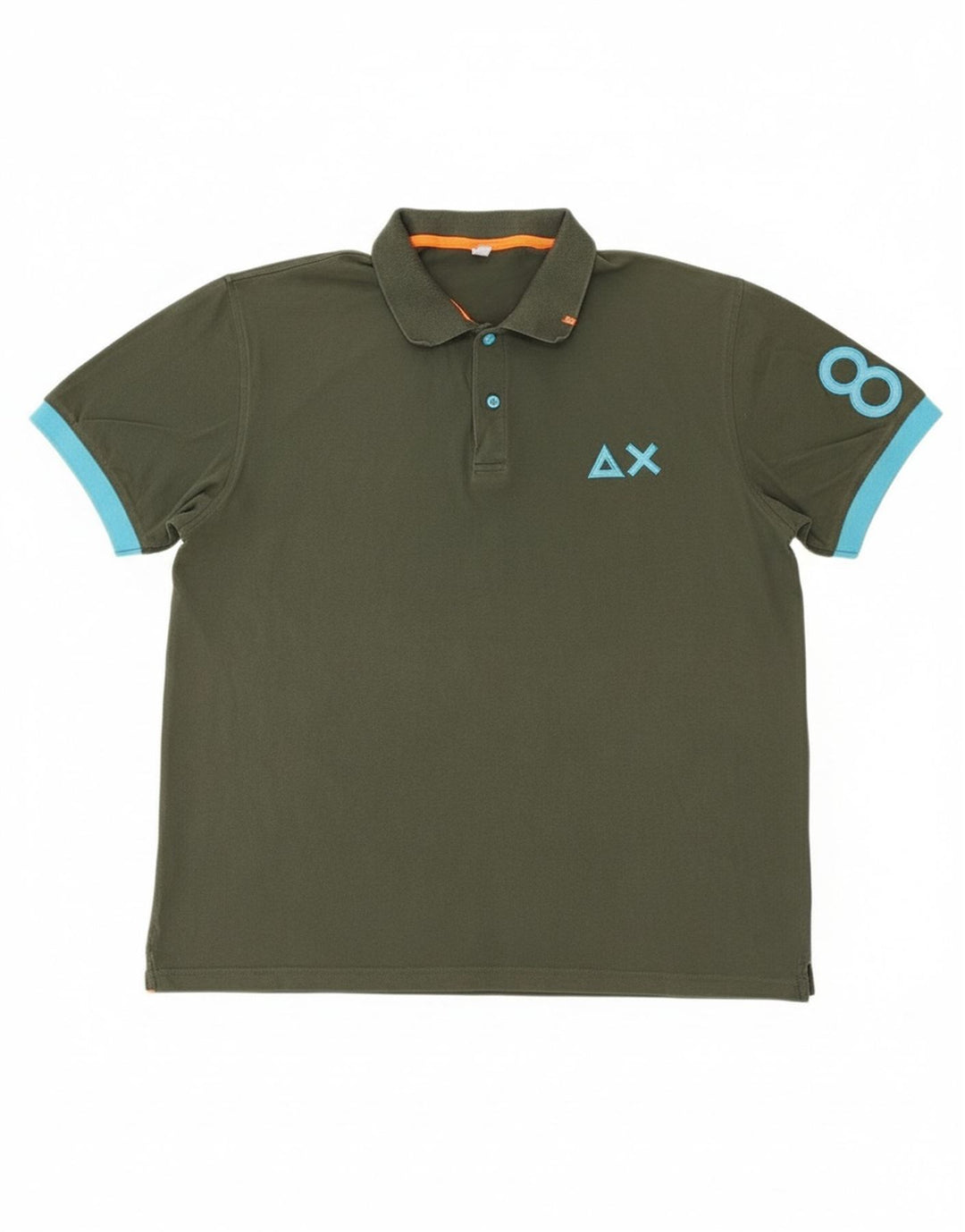 Camisa pólo gráfica masculina SUN68 3XL verde