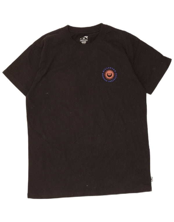 Camiseta gráfica masculina Billabong Top médio algodão preto