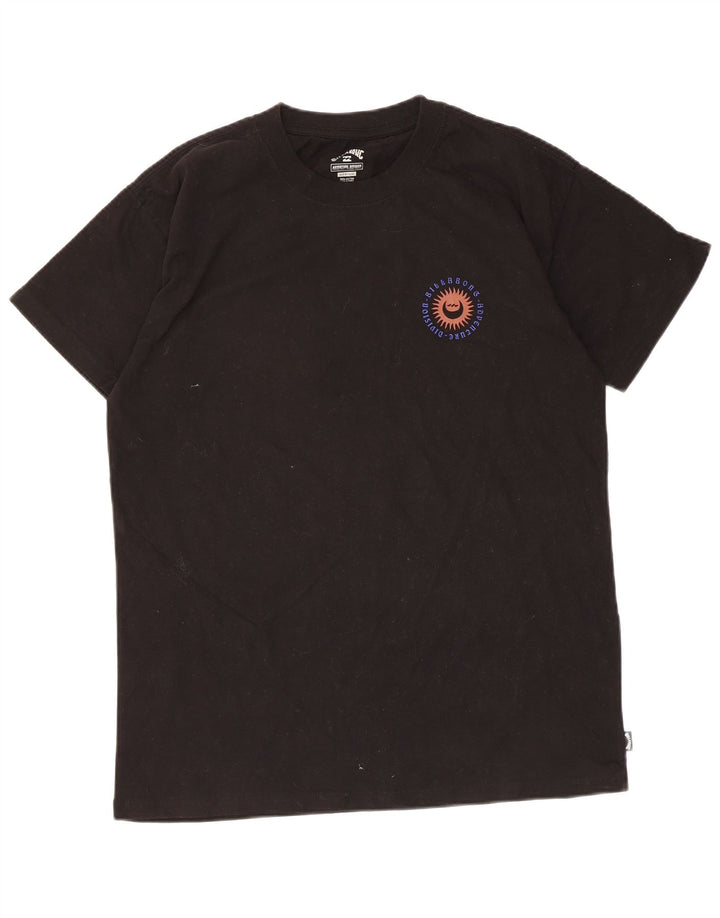 Camiseta gráfica masculina Billabong Top médio algodão preto