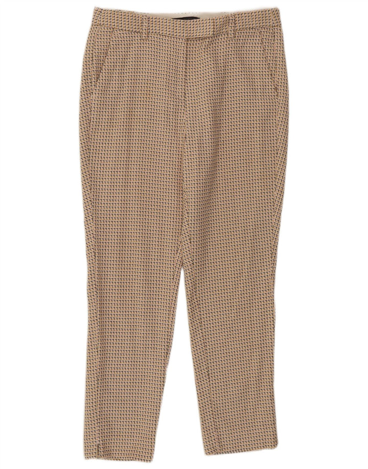 Calça feminina Marks & Spencer com padrão abstrato Reino Unido 12 médio W30 L