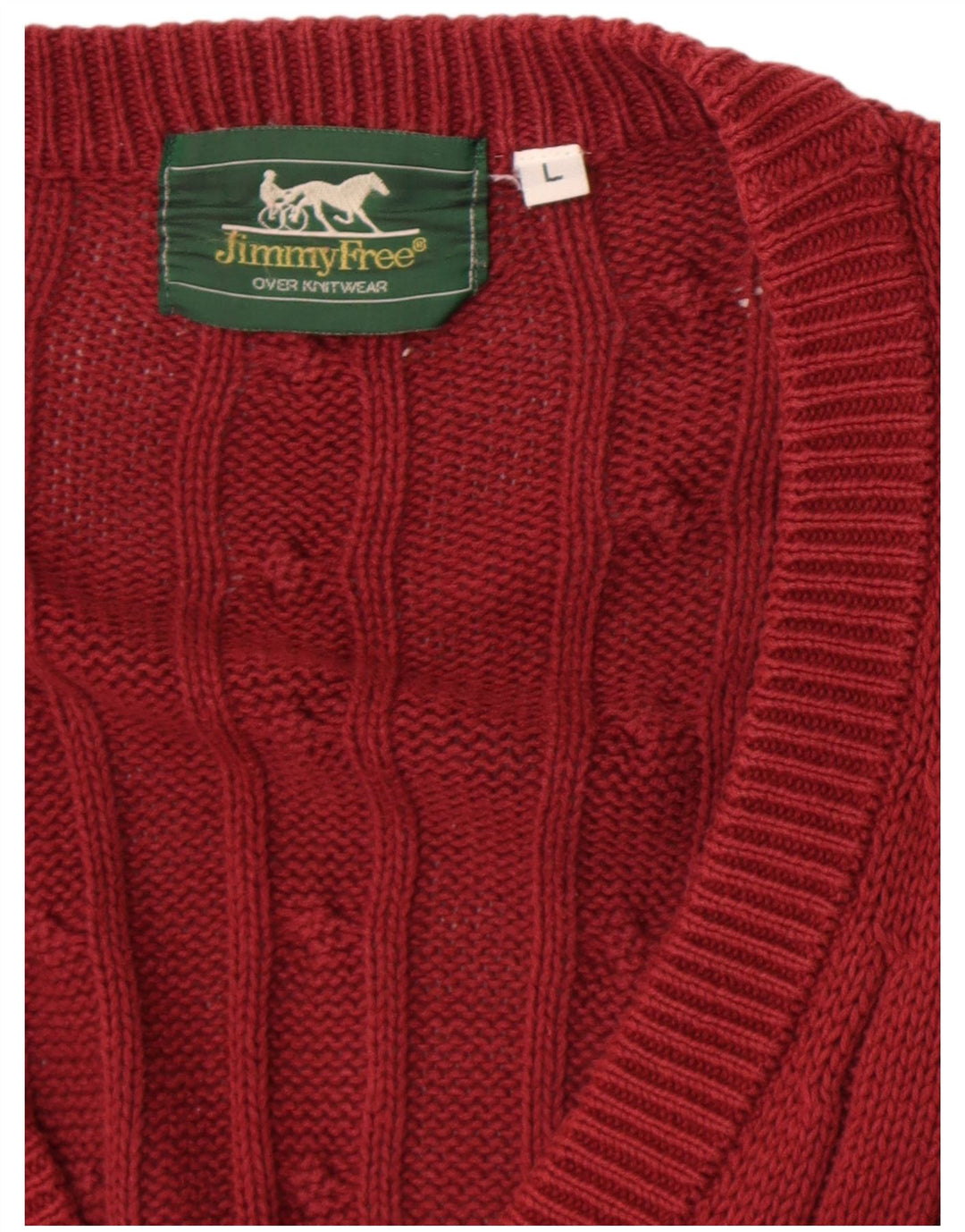 Suéter cardigã masculino VINTAGE grande Borgonha
