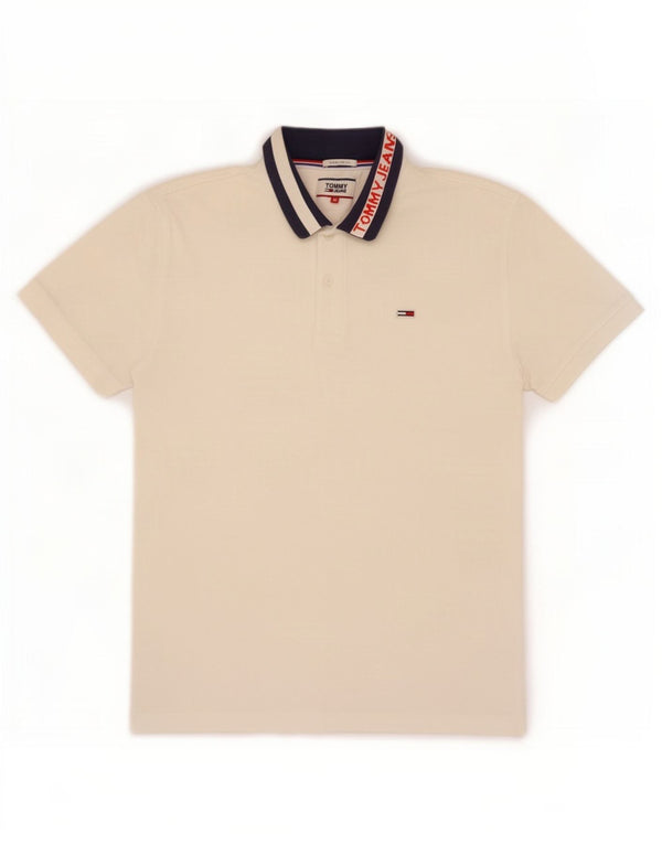 Camisa polo masculina de rugby Tommy Hilfiger Graphic Regular Fit média branca
