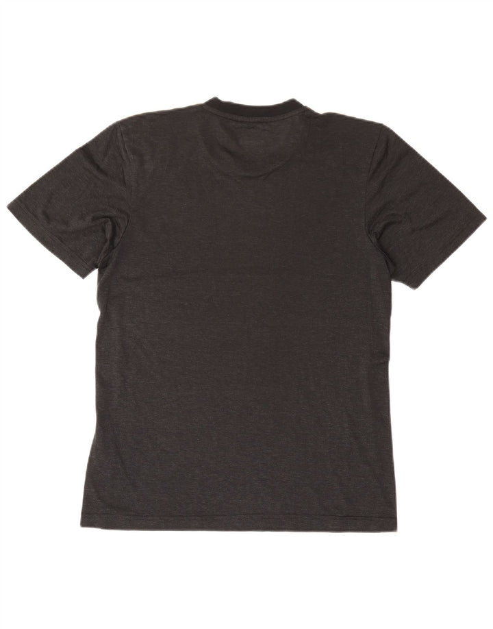 ADIDAS Mens Climalite T-Shirt Top Pequeno Poliéster Cinzento