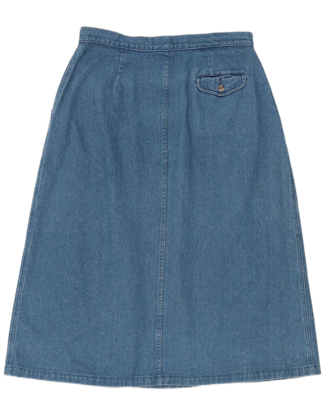 Saia jeans feminina L.L.Bean W32 grande algodão azul
