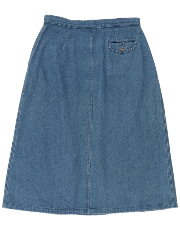 Saia jeans feminina L.L.Bean W32 grande algodão azul