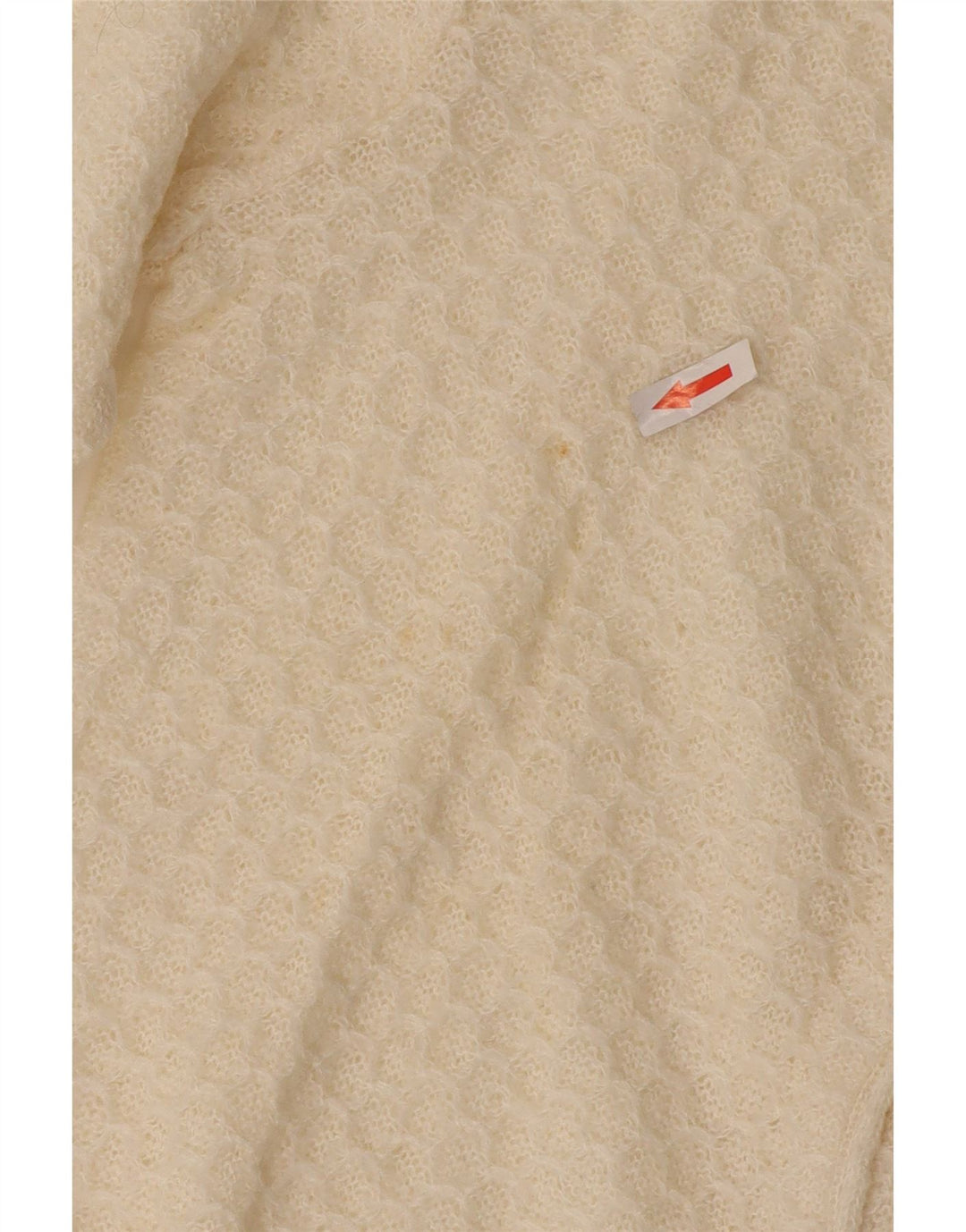 Suéter Cardigan Feminino Vintage UK 10 Pequeno Off White