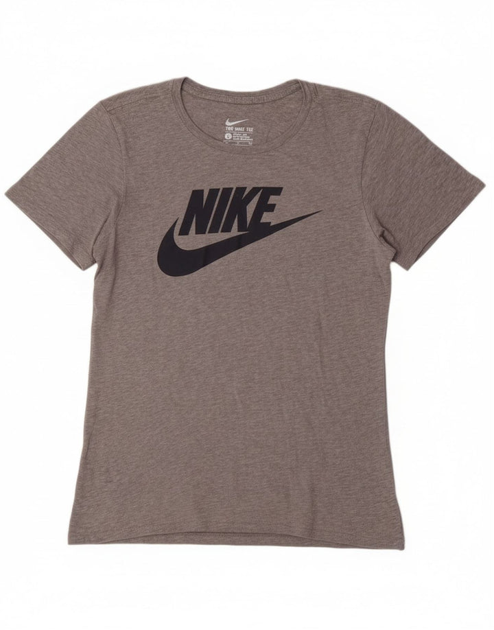 Camiseta Nike masculina gráfica Top pequeno algodão cinza