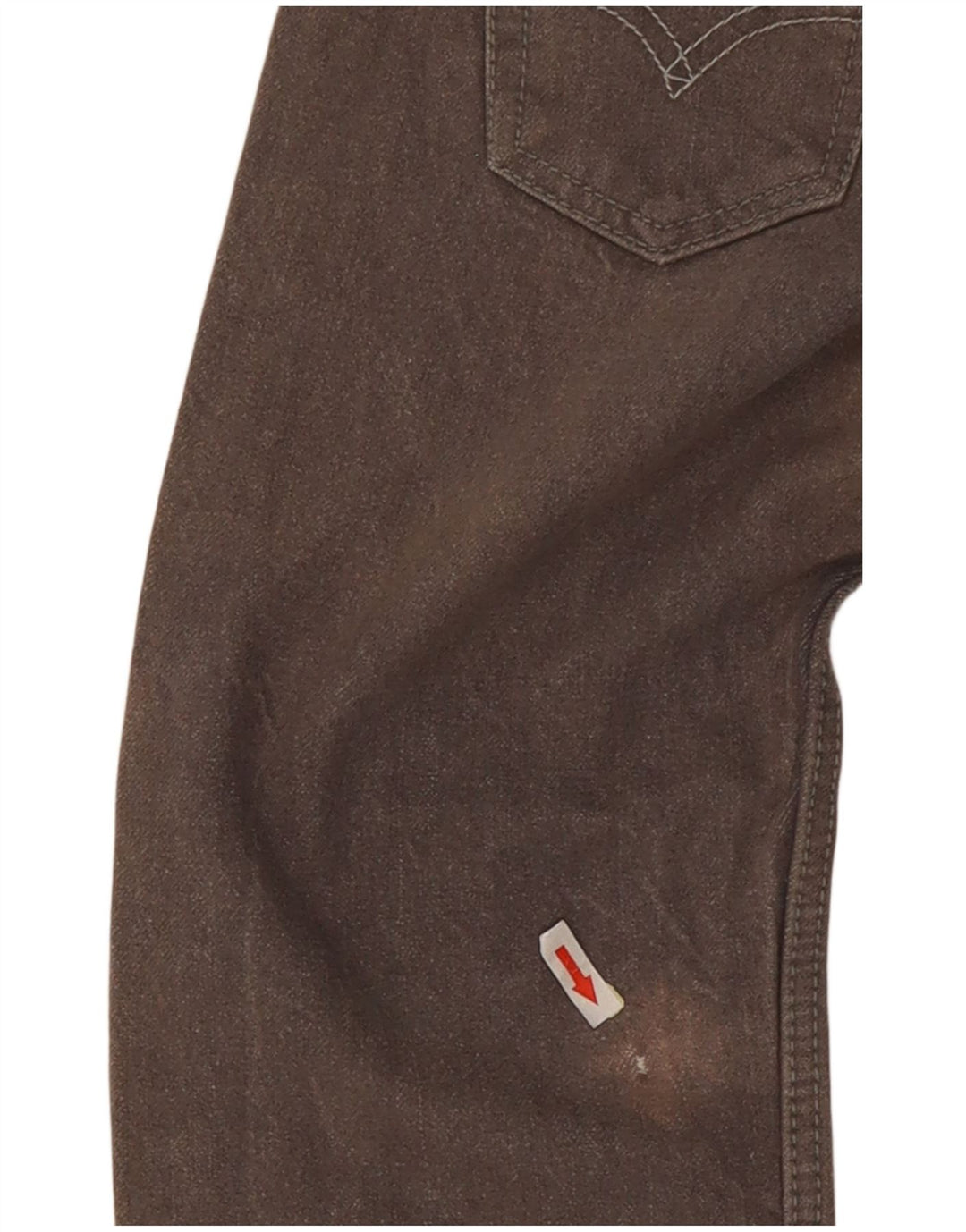 Calça jeans feminina Levi's 505 Regular Straight W25 L25 cinza algodão