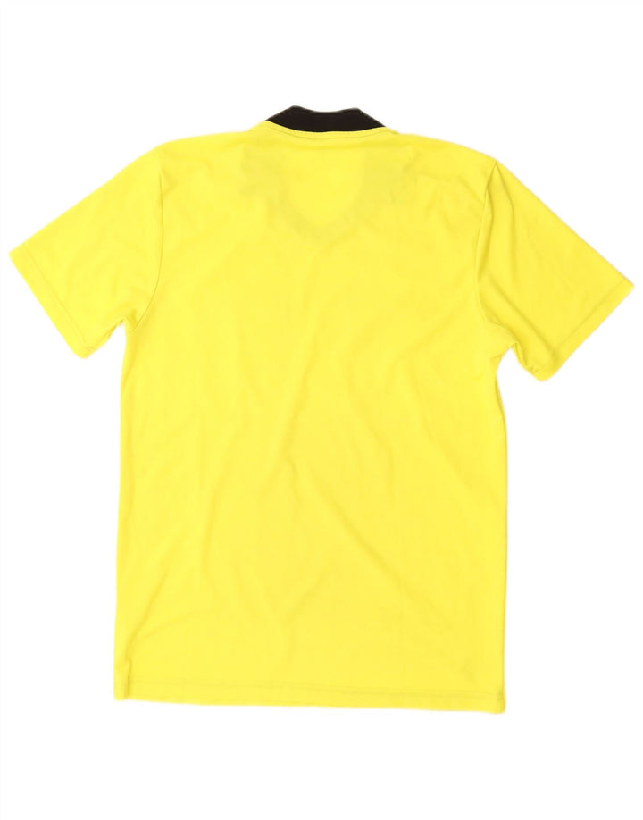 Adidas Mens Climalite Polo Shirt Pequeno Amarelo Colorblock
