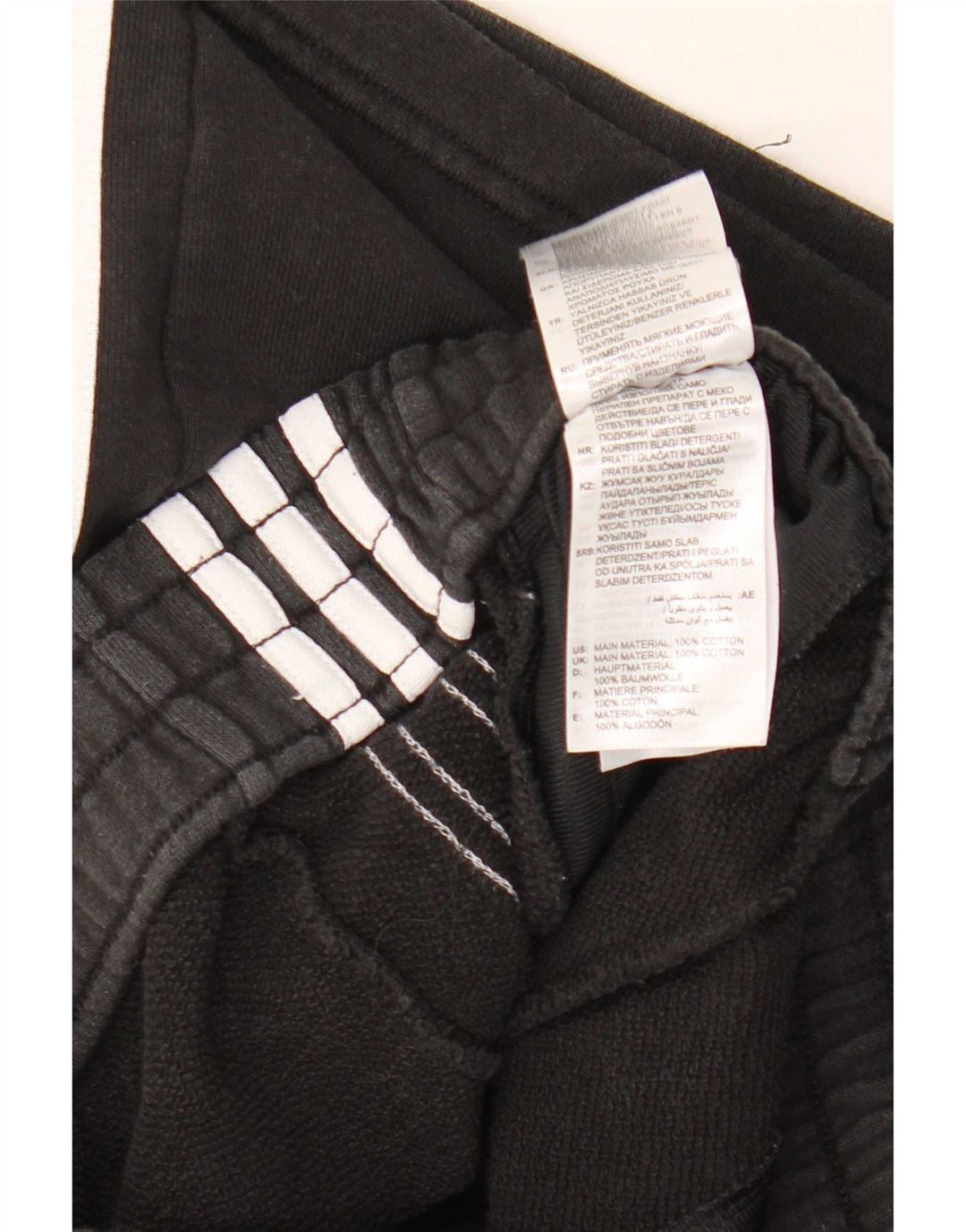 Shorts esportivos masculinos Adidas 13-14 anos médio preto algodão