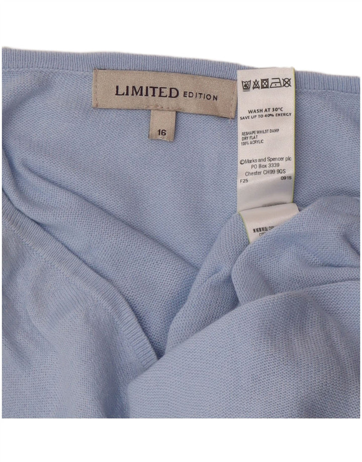 Vestido jumper feminino Marks & Spencer grande tamanho Reino Unido 16 grande azul acrílico