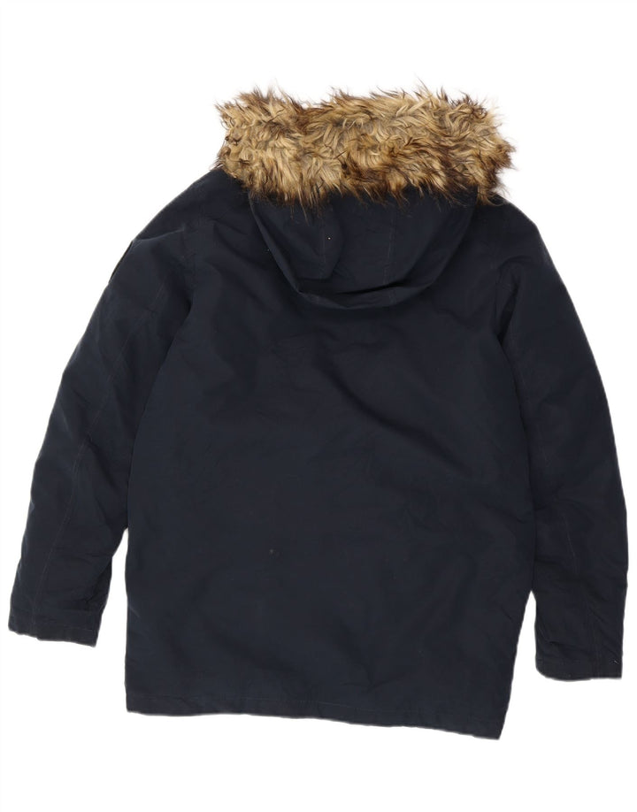 Jaqueta Parka com capuz para meninos Jack & Jones 13-14 anos azul marinho